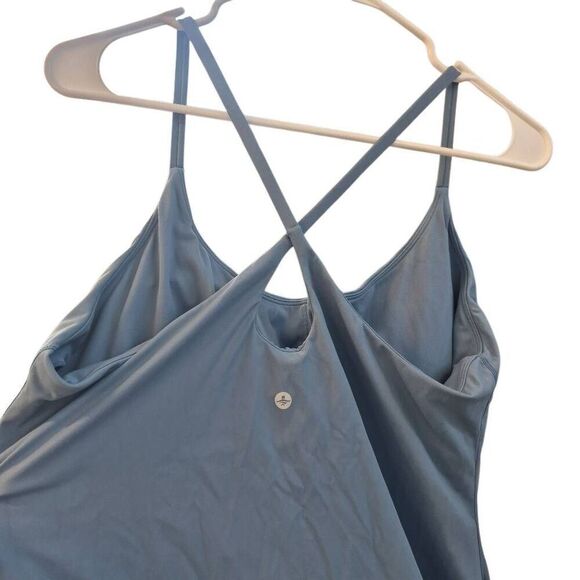 Halara Women's Blue Nylon/Spandex Tennis Dress with Briefs - Picture 6 of 11